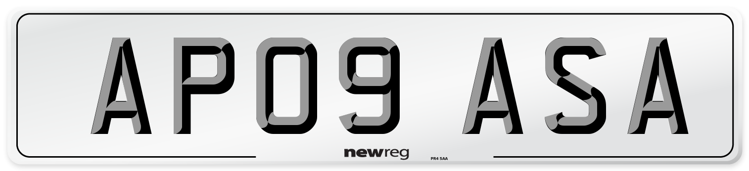 AP09 ASA Number Plate from New Reg